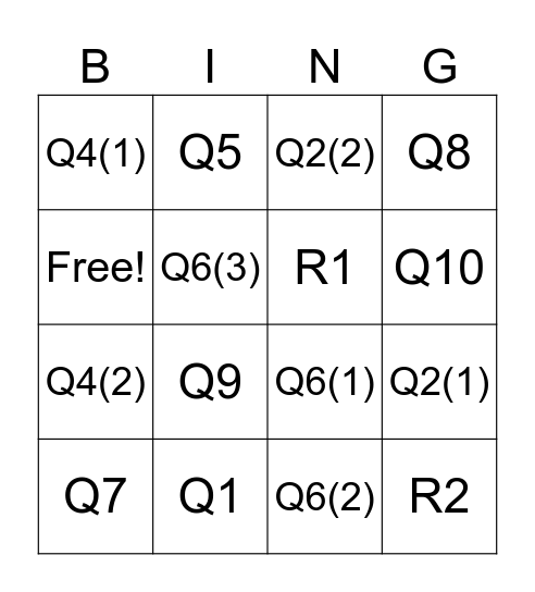 CSSD 1102 Module 2 Bingo Card