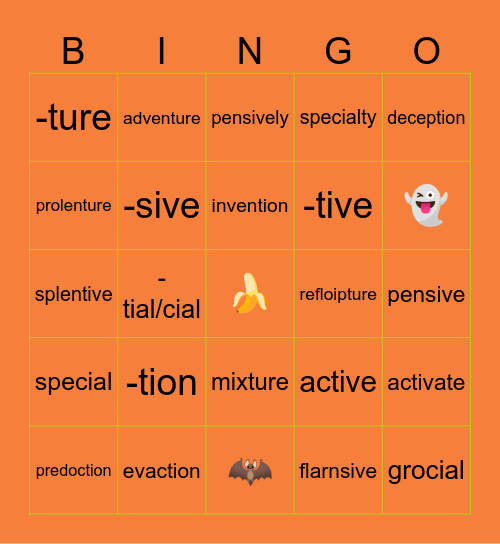 the minion board! Bingo Card