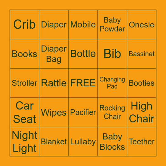 BABY BINGO Card