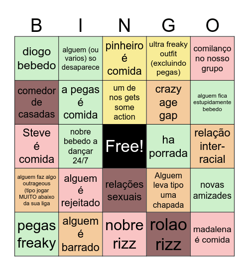 bingo malandreco dos rufias do halloween Bingo Card