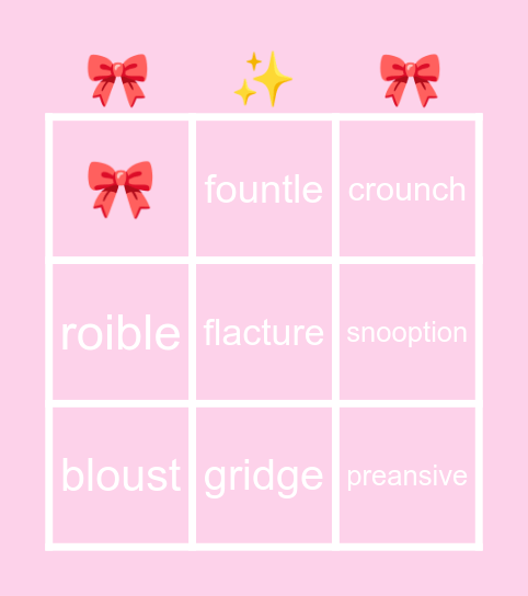 amelie’s amazing ✨ Bingo Card