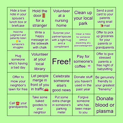 RAK Health Bingo 4 Bingo Card