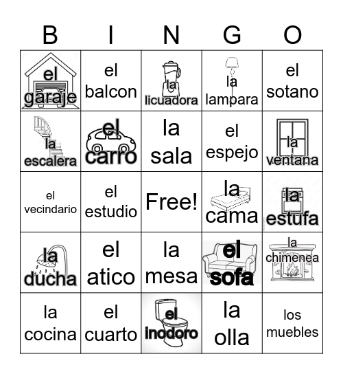 La casa Bingo Card