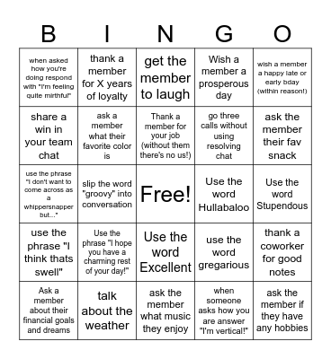 Spice up your day Bingo Card
