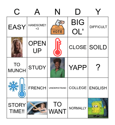 FRENCH BINGO Card