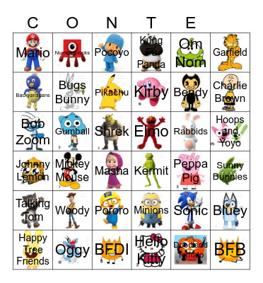 Imsuperdum0iq's Contestants Bingo Card