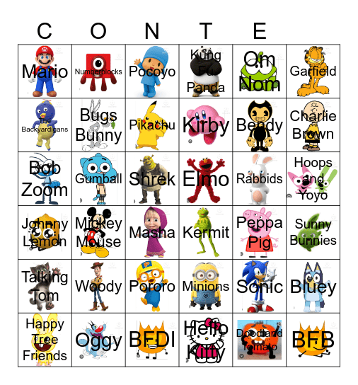 Imsuperdum0iq's Contestants Bingo Card