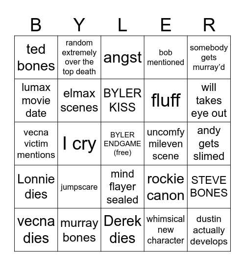 s5 bingo Card