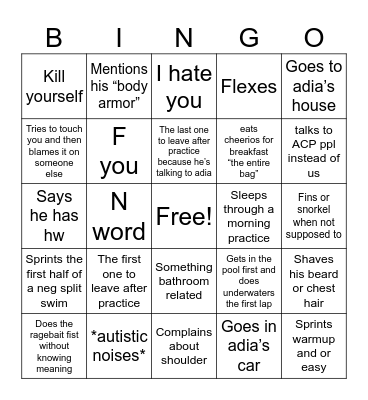 Lingo Bingo Card