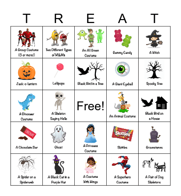 Halloween on Belmont Bingo Card