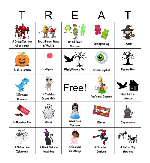 Halloween on Belmont Bingo Card