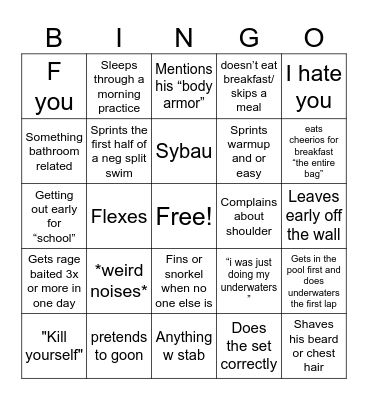 Lingo Sam Bingo Card