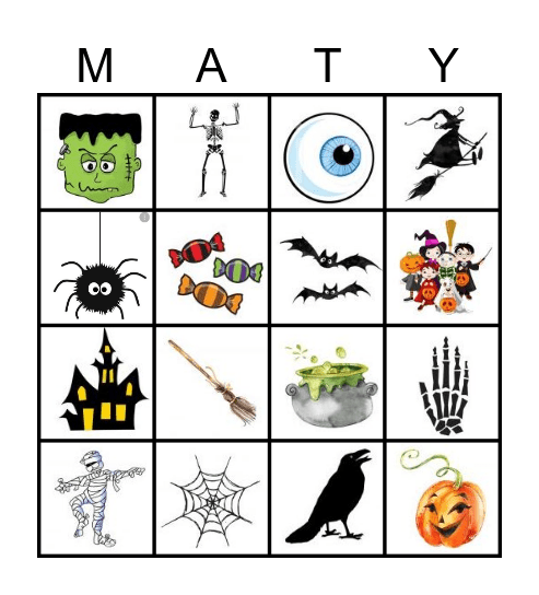 Halloween Bingo Card