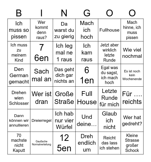 in memoriam simpel Bingo Card