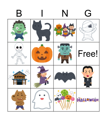 Halloween Bingo Card
