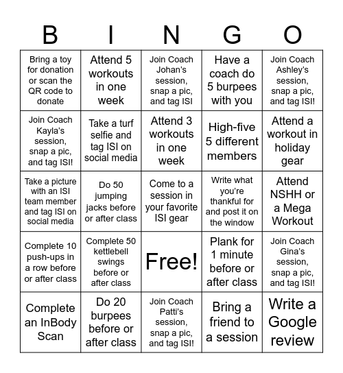 Turf Tribe Bingo Challenge Bingo Card