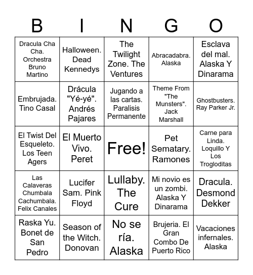 HALLOWEEN OLÍMPICO Bingo Card