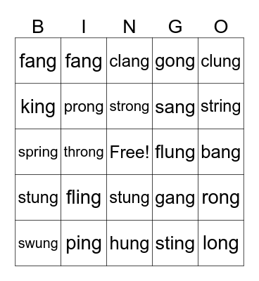 GLUED SOUNDS Bingo Card