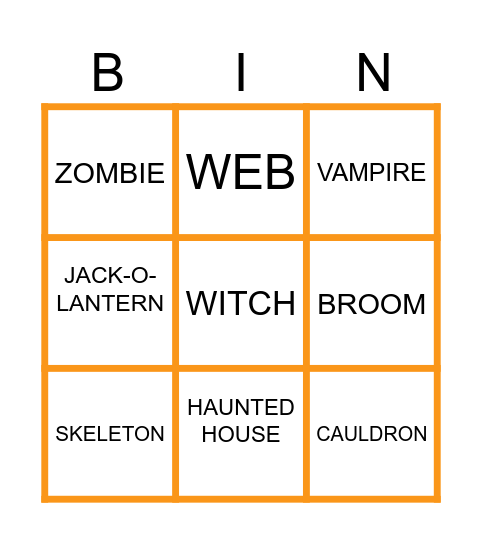 HALLOWEEN Bingo Card