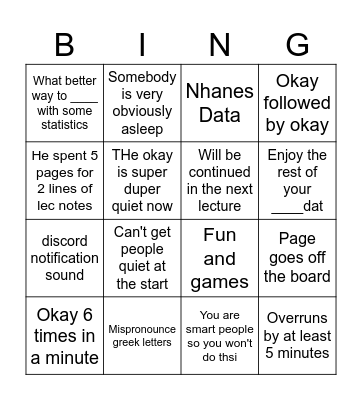 Bingo Card
