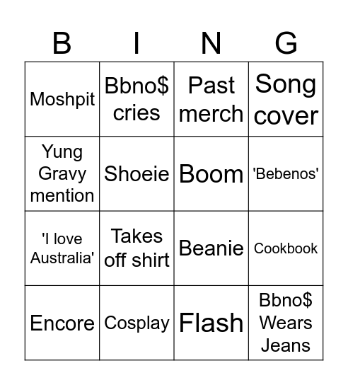 BBNOBINGO Card