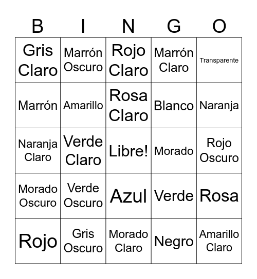 Excursión Arcoíris Bingo Card