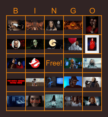 Halloween Movie Bingo Card