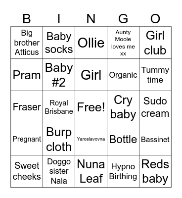 Bin go Bingo Card