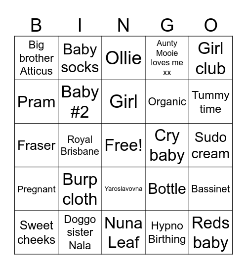 Bin go Bingo Card