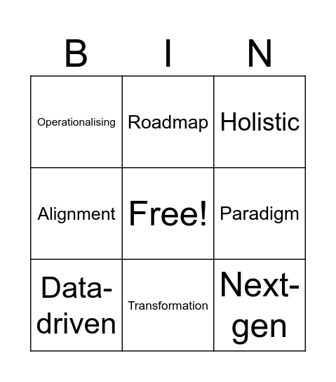 Bullsh*t Bingo! Bingo Card