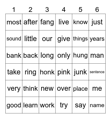 Sight/Glued(2) Bingo Card