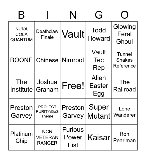 Bingo Card
