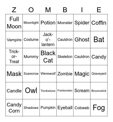 TECC HALLOWEEN BINGO Card