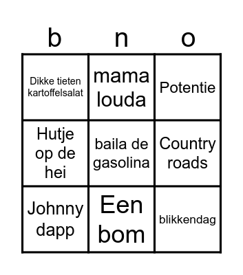 Bingokaart Bingo Card