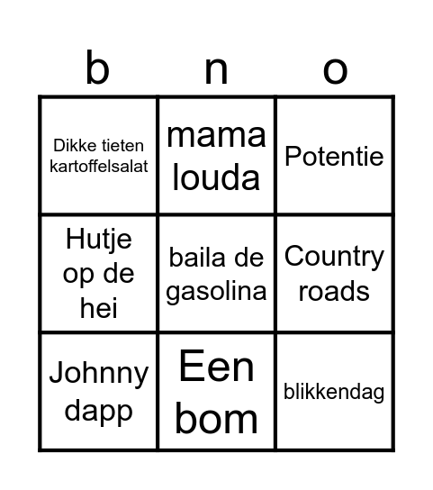 Bingokaart Bingo Card