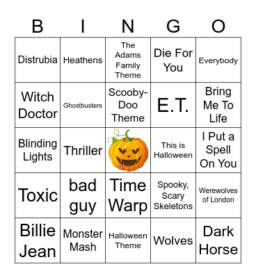 Halloween BINGO Card