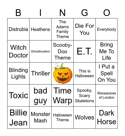 Halloween BINGO Card