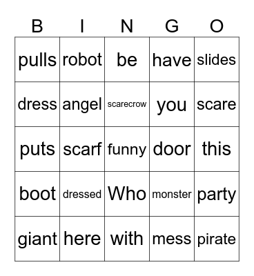 What a Mess Bingo Card