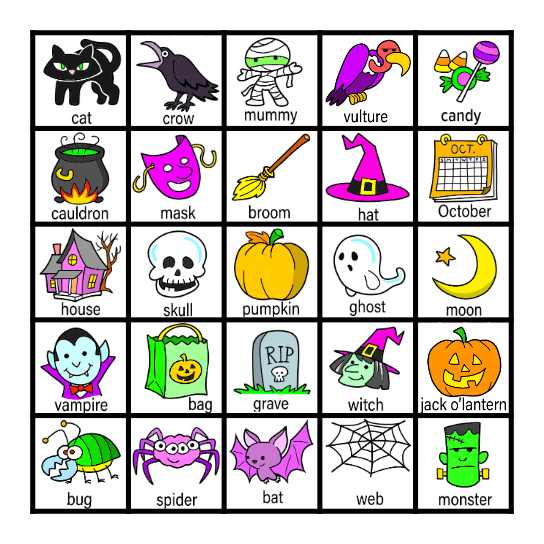 Halloween Bingo Card