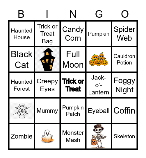 Halloween Bingo Card