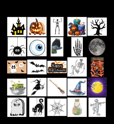 Halloween Bingo Card