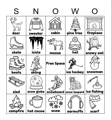Winter Bingo Card