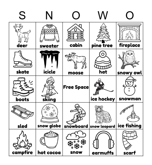Winter Bingo Card