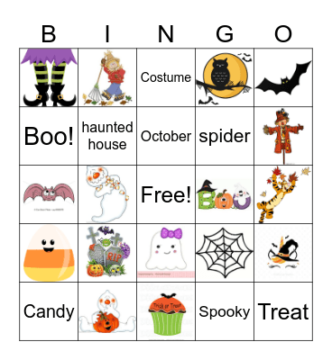 Halloween Bingo Card