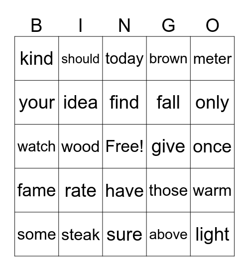 JayFitz BINGO Card
