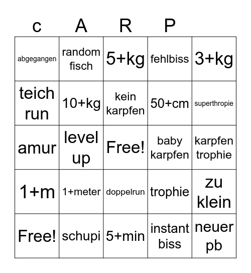 RF4 Bingo Card