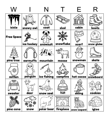 Winter Bingo Card
