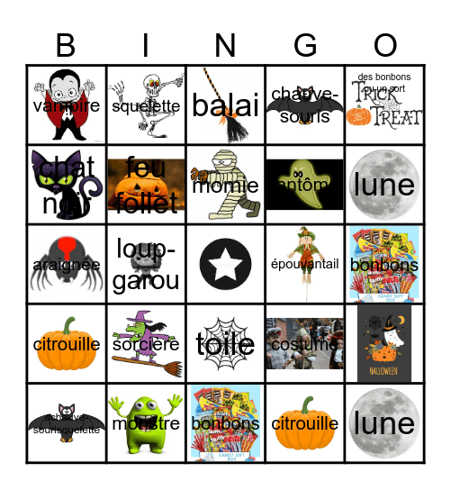 C'est L`halloween!! Bingo Card