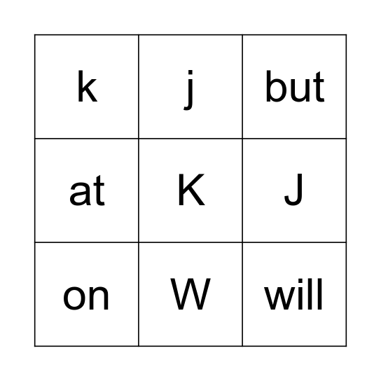 UWKJP Bingo Card