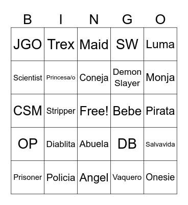 Halloween 2025 Bingo Card